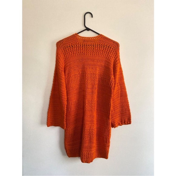 Vintage 90s Ralph Lauren crochet orange linen cotton dress tunic top NWT coverup - Picture 2 of 7